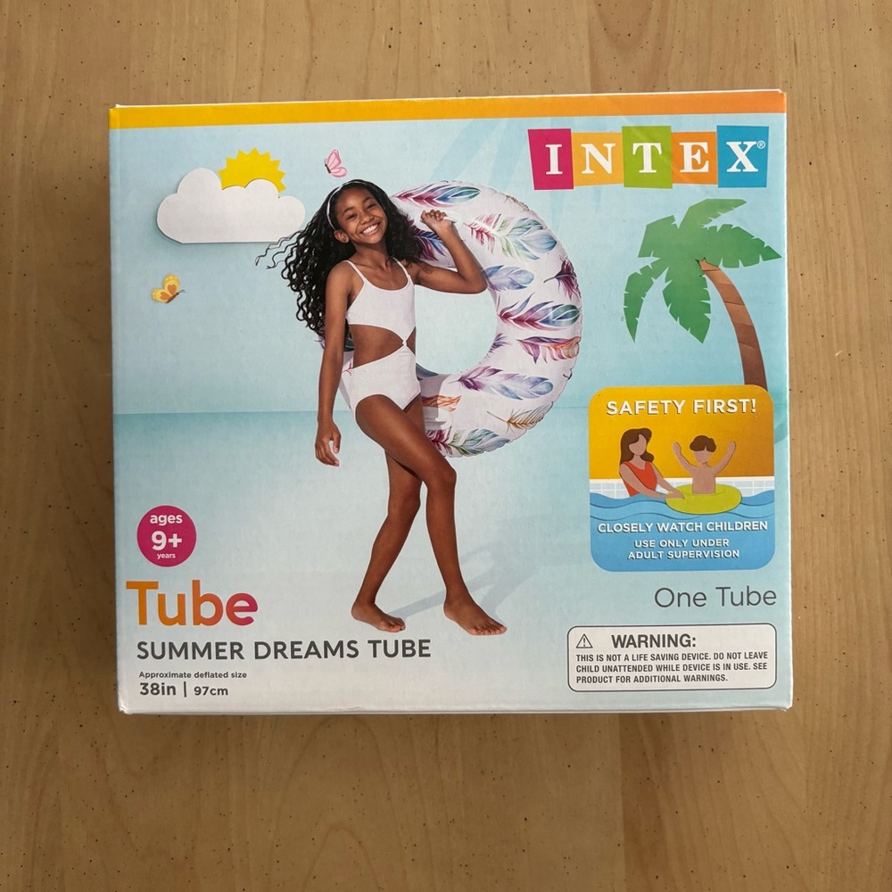 INTEX. 38” Summer Dreams Inflatable Tube. Brand New In Box. Fast Shipping.